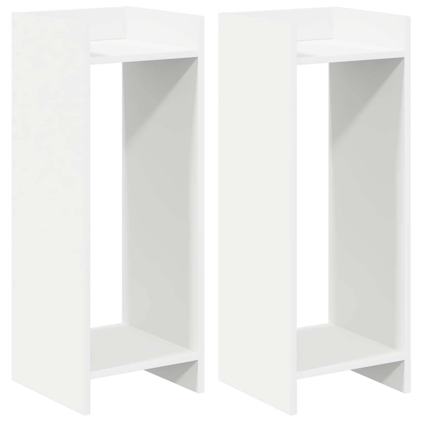 vidaXL Plant Stand 2 pcs White 30 x 30 x 80 cm Engineered Wood