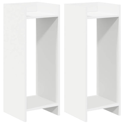 vidaXL Plant Stand 2 pcs White 30 x 30 x 80 cm Engineered Wood