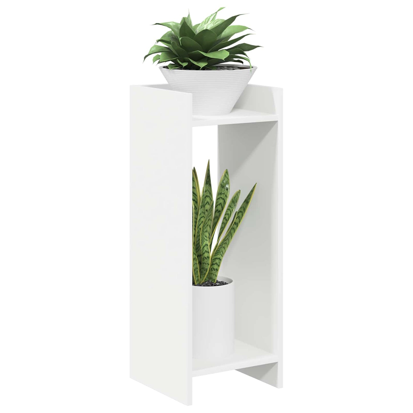 vidaXL Plant Stand 2 pcs White 30 x 30 x 80 cm Engineered Wood