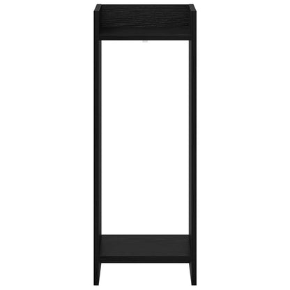 vidaXL Plant Stand Black Oak 30 x 30 x 80 cm Engineered Wood