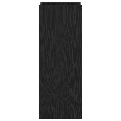 vidaXL Plant Stand Black Oak 30 x 30 x 80 cm Engineered Wood