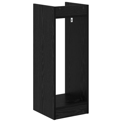 vidaXL Plant Stand 2 pcs Black Oak 30 x 30 x 80 cm Engineered Wood