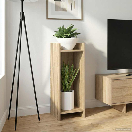 vidaXL Plant Stand Sonoma Oak 30 x 30 x 80 cm Engineered Wood