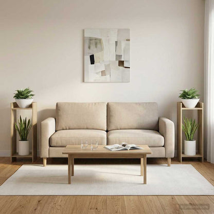 vidaXL Plant Stand 2 pcs Sonoma Oak 30 x 30 x 80 cm Engineered Wood