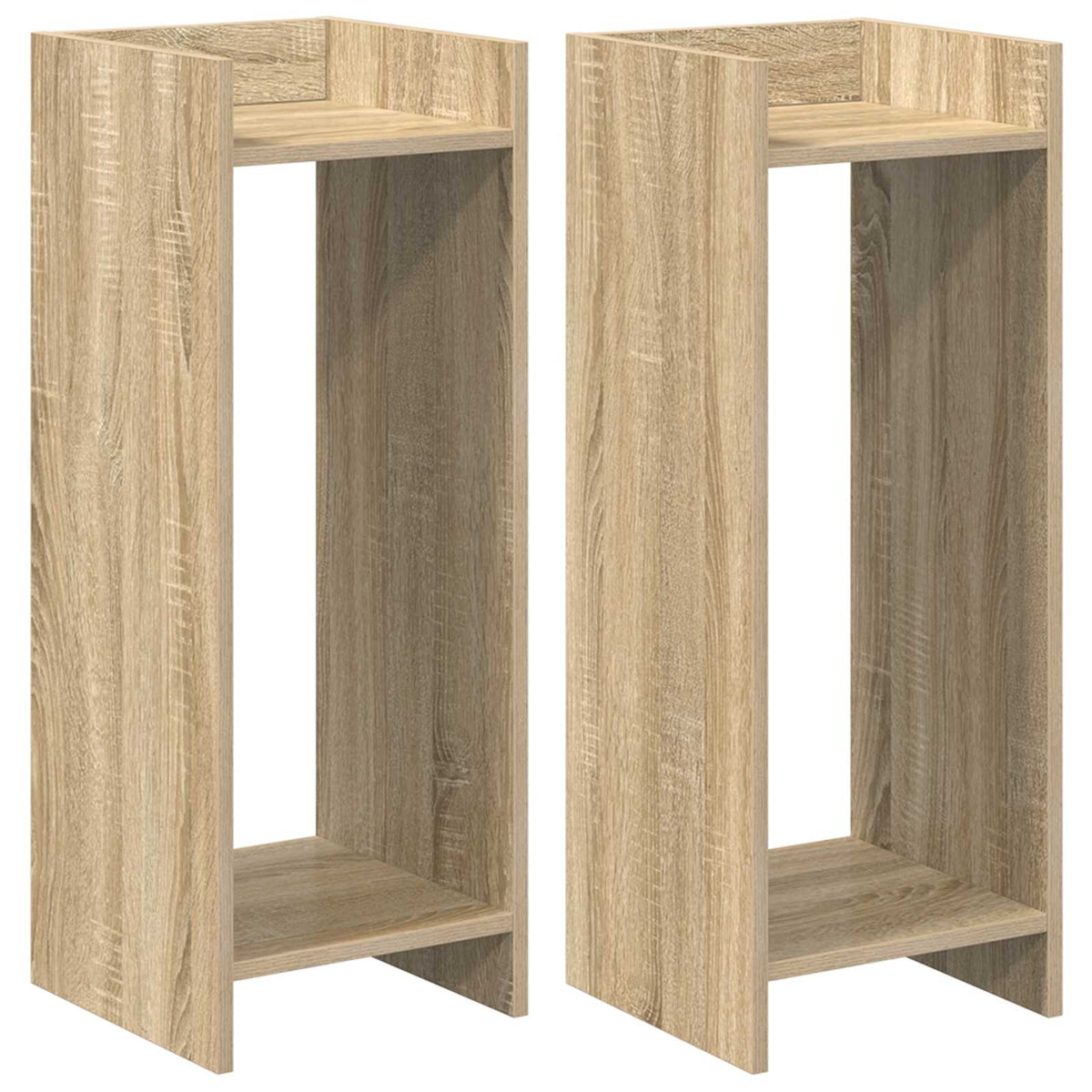 vidaXL Plant Stand 2 pcs Sonoma Oak 30 x 30 x 80 cm Engineered Wood