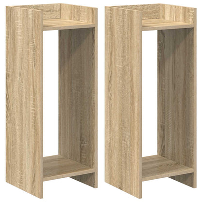 vidaXL Plant Stand 2 pcs Sonoma Oak 30 x 30 x 80 cm Engineered Wood