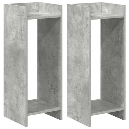 vidaXL Plant Stand 2 pcs Concrete Grey 30 x 30 x 80 cm Engineered Wood