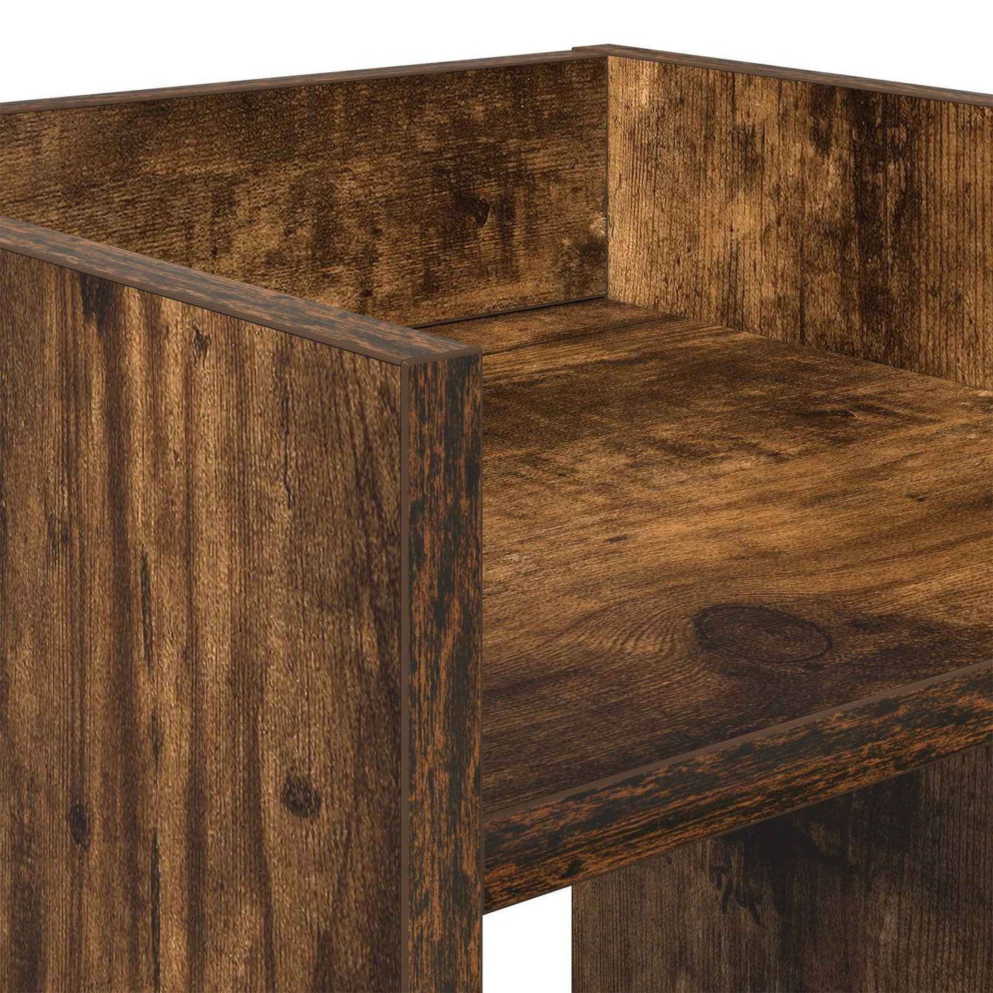 vidaXL Plant Stand Smoked Oak 30 x 30 x 80 cm Engineered Wood