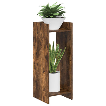 vidaXL Plant Stand Smoked Oak 30 x 30 x 80 cm Engineered Wood