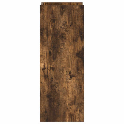 vidaXL Plant Stand Smoked Oak 30 x 30 x 80 cm Engineered Wood