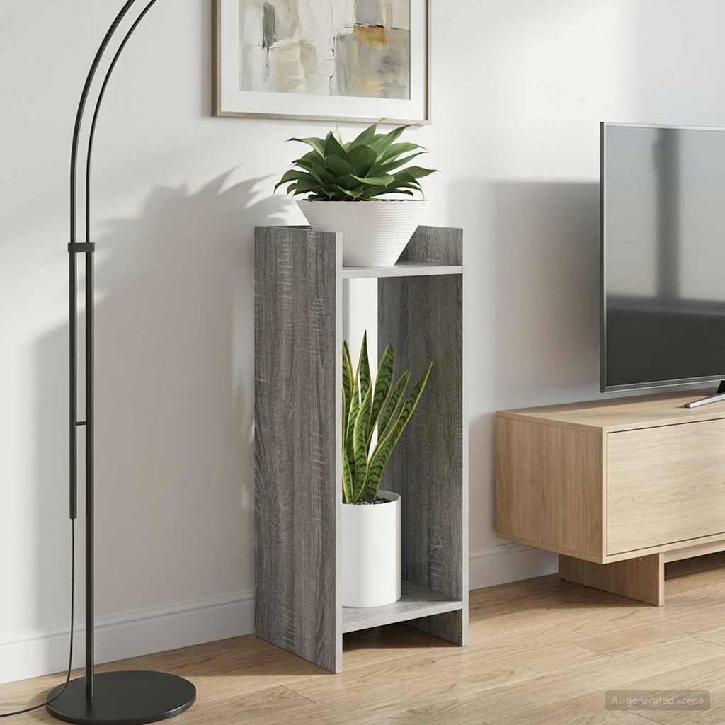 vidaXL Plant Stand Grey Sonoma 30 x 30 x 80 cm Engineered Wood