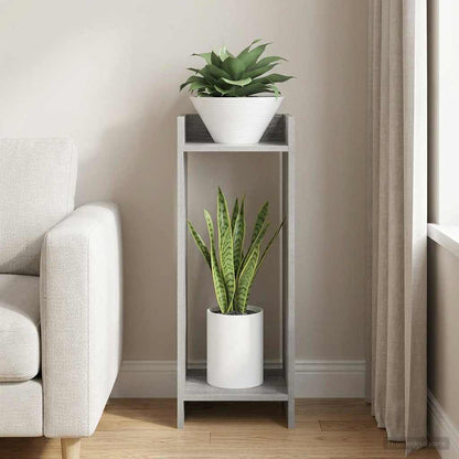 vidaXL Plant Stand Grey Sonoma 30 x 30 x 80 cm Engineered Wood