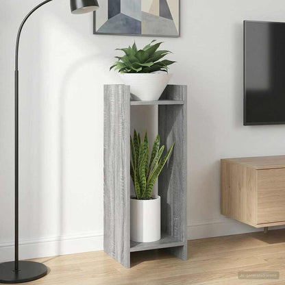 vidaXL Plant Stand 2 pcs Grey Sonoma 30 x 30 x 80 cm Engineered Wood