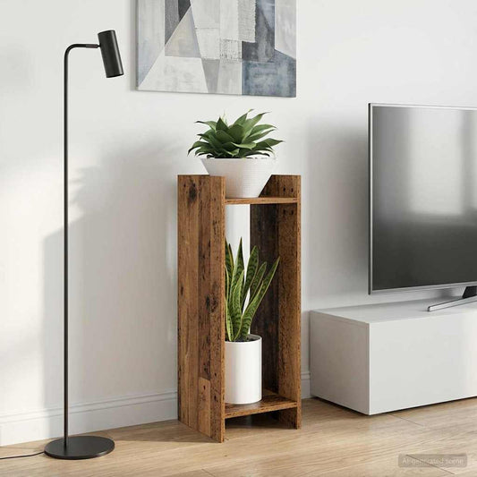 vidaXL Plant Stand Old Wood 30 x 30 x 80 cm Engineered Wood