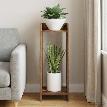 vidaXL Plant Stand Old Wood 30 x 30 x 80 cm Engineered Wood