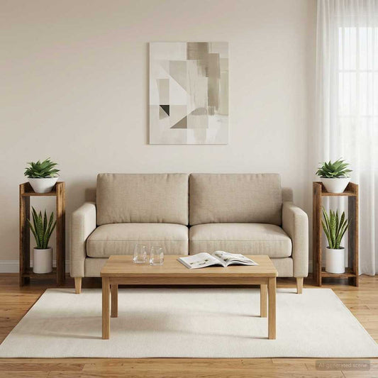 vidaXL Plant Stand 2 pcs Old Wood 30 x 30 x 80 cm Engineered Wood