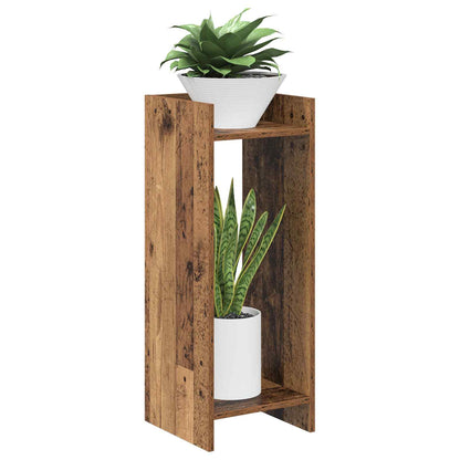 vidaXL Plant Stand 2 pcs Old Wood 30 x 30 x 80 cm Engineered Wood