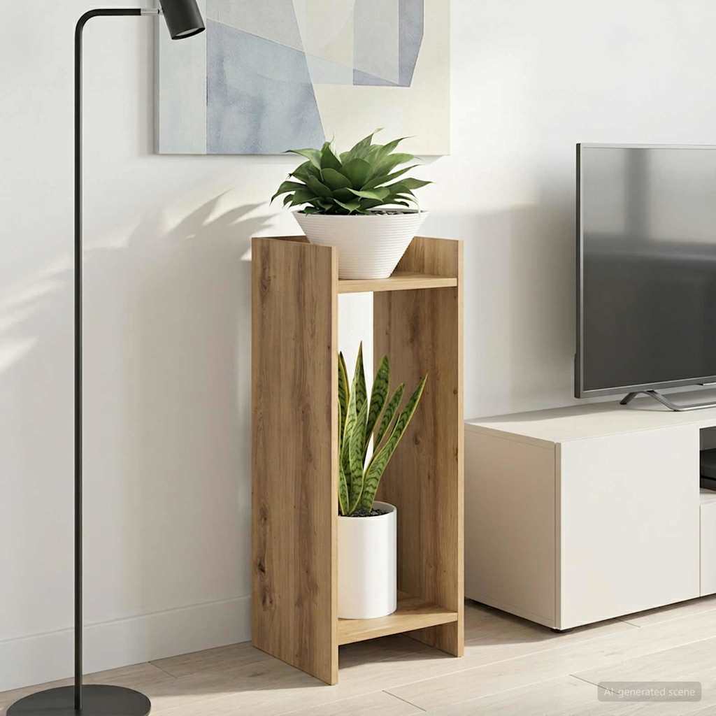 vidaXL Plant Stand 2 pcs Artisan Oak 30 x 30 x 80 cm Engineered Wood
