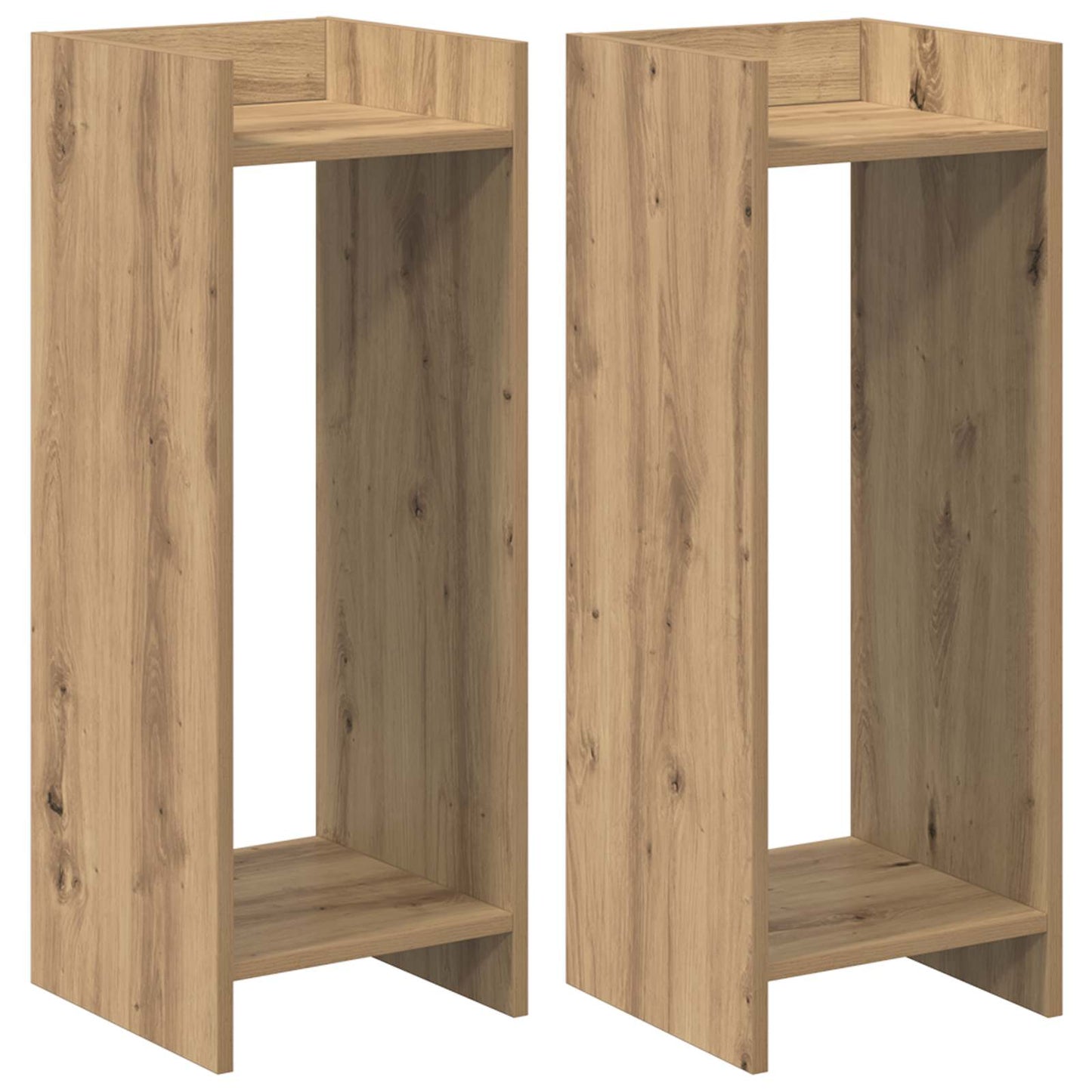 vidaXL Plant Stand 2 pcs Artisan Oak 30 x 30 x 80 cm Engineered Wood