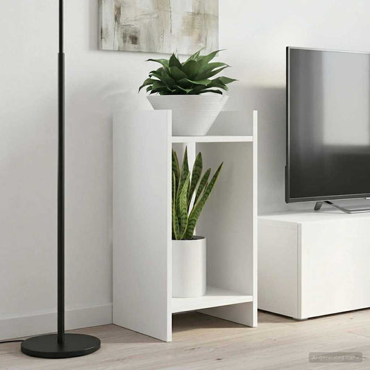 vidaXL Plant Stand 2 pcs White 30 x 30 x 60 cm Engineered Wood