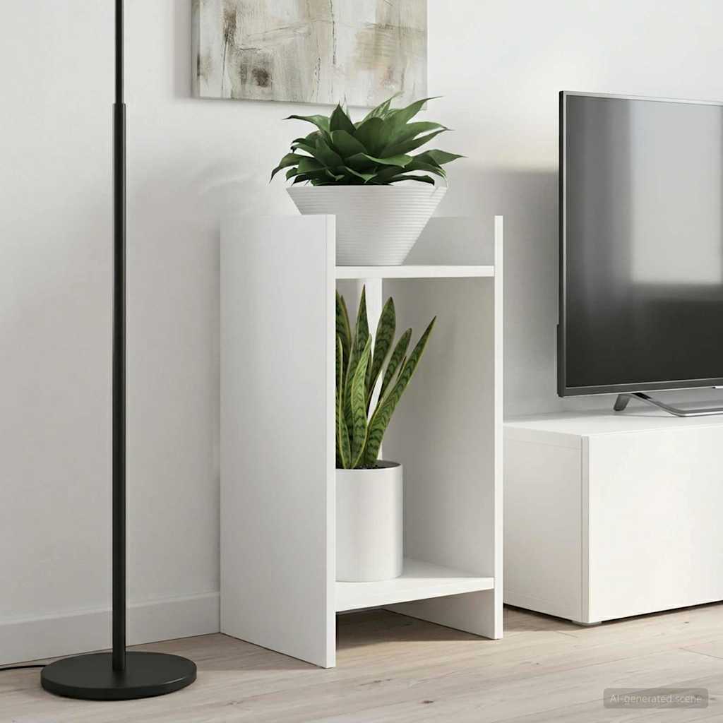 vidaXL Plant Stand 2 pcs White 30 x 30 x 60 cm Engineered Wood