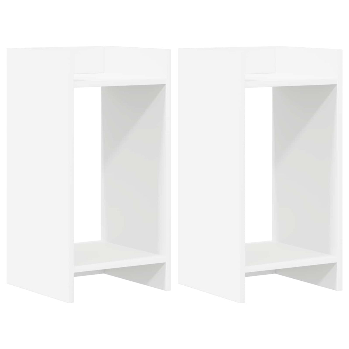 vidaXL Plant Stand 2 pcs White 30 x 30 x 60 cm Engineered Wood