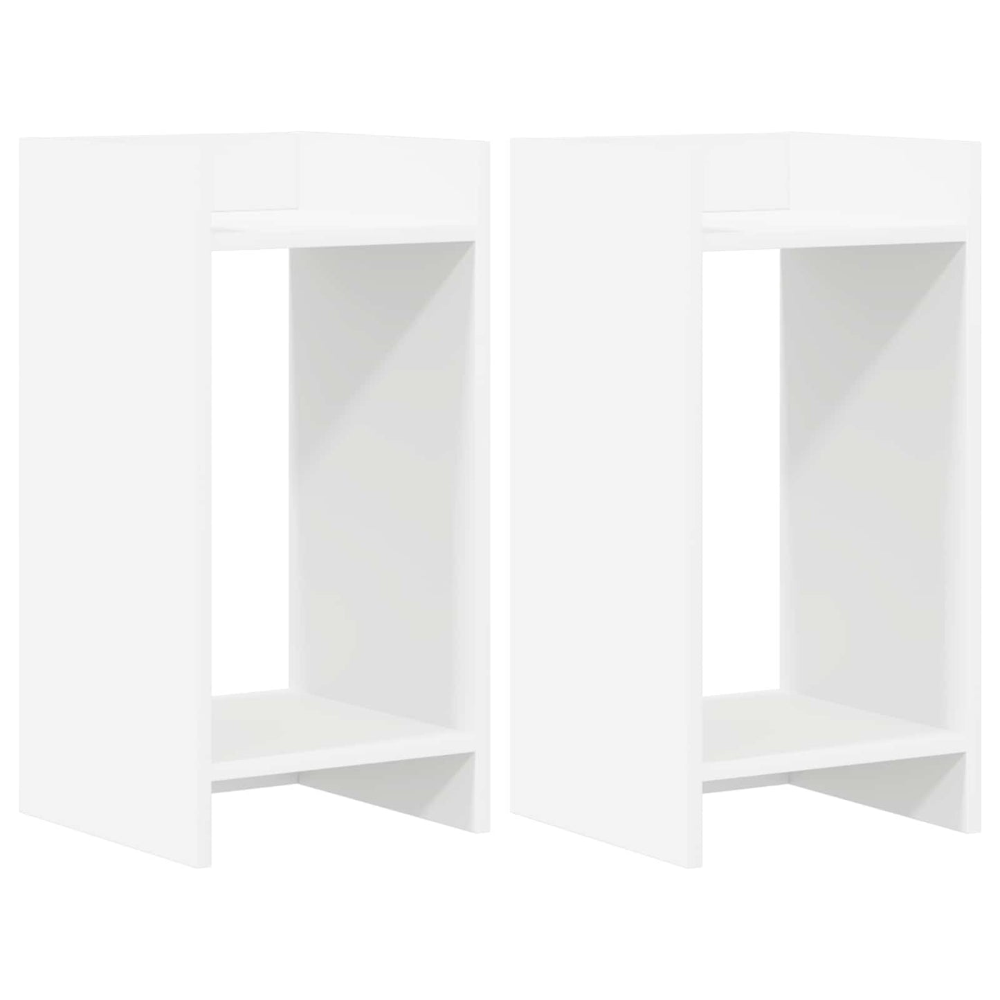 vidaXL Plant Stand 2 pcs White 30 x 30 x 60 cm Engineered Wood