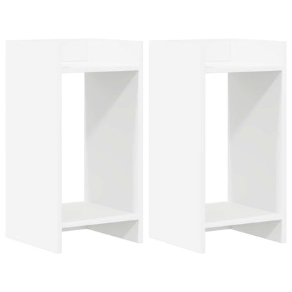 vidaXL Plant Stand 2 pcs White 30 x 30 x 60 cm Engineered Wood