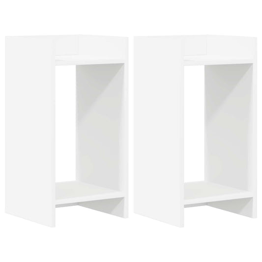 vidaXL Plant Stand 2 pcs White 30 x 30 x 60 cm Engineered Wood