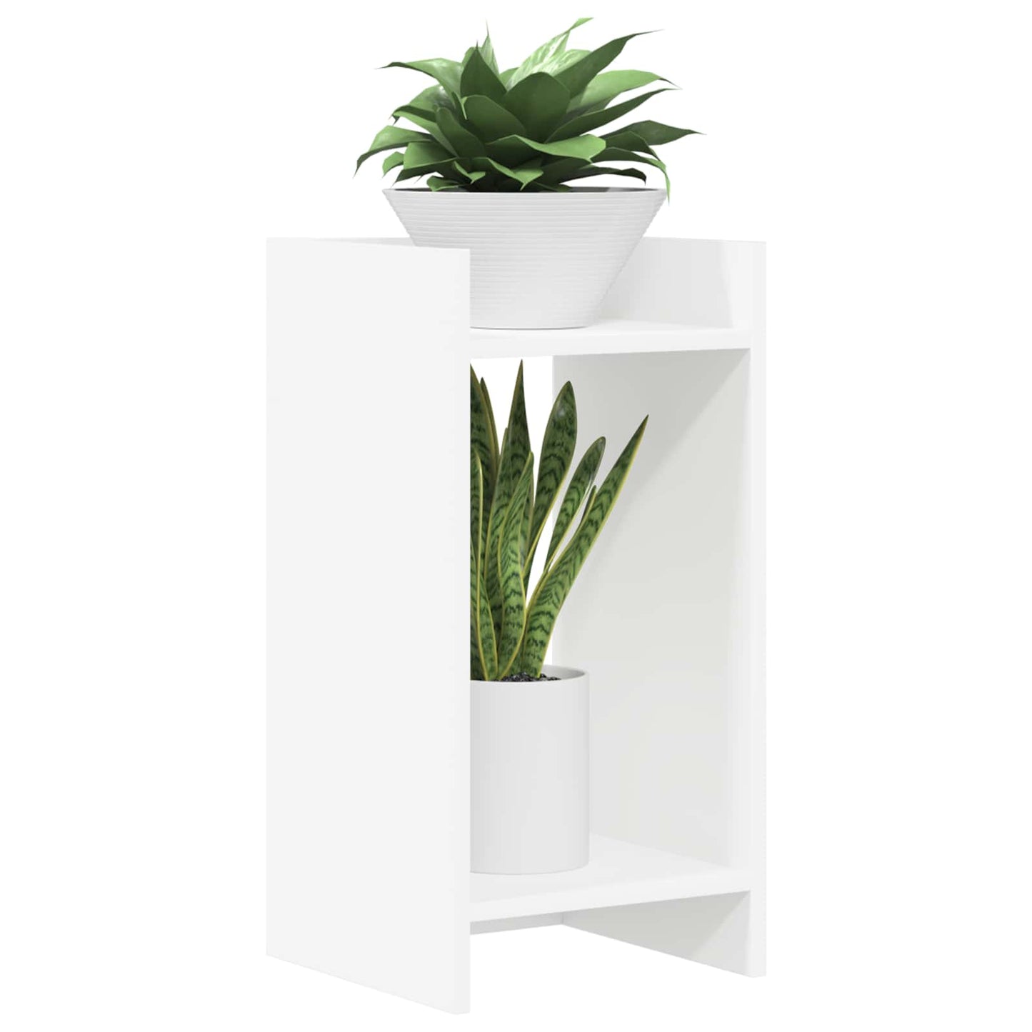 vidaXL Plant Stand 2 pcs White 30 x 30 x 60 cm Engineered Wood