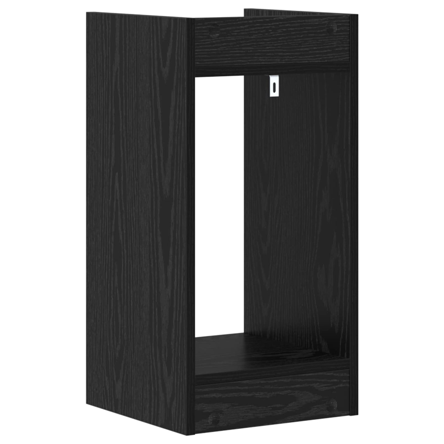 vidaXL Plant Stand Black Oak 30 x 30 x 60 cm Engineered Wood