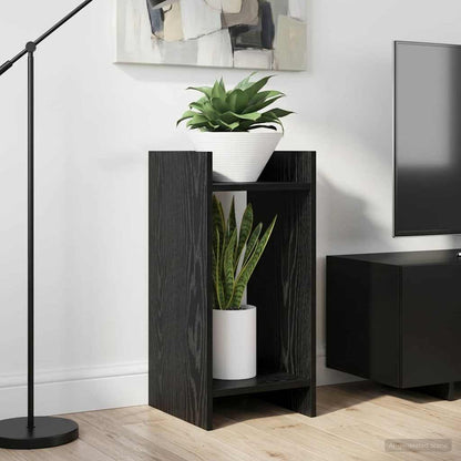 vidaXL Plant Stand Black Oak 30 x 30 x 60 cm Engineered Wood