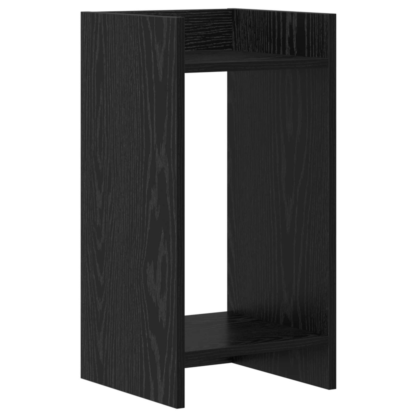 vidaXL Plant Stand Black Oak 30 x 30 x 60 cm Engineered Wood