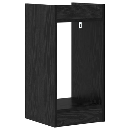 vidaXL Plant Stand Black Oak 30 x 30 x 60 cm Engineered Wood