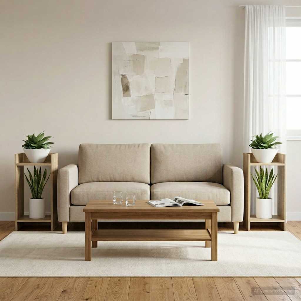 vidaXL Plant Stand 2 pcs Sonoma Oak 30 x 30 x 60 cm Engineered Wood