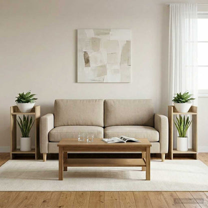 vidaXL Plant Stand 2 pcs Sonoma Oak 30 x 30 x 60 cm Engineered Wood