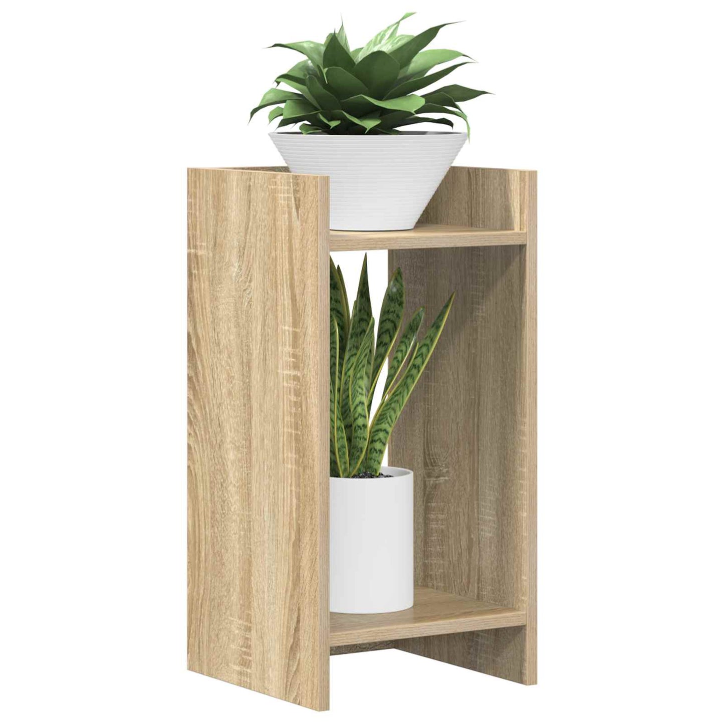 vidaXL Plant Stand 2 pcs Sonoma Oak 30 x 30 x 60 cm Engineered Wood