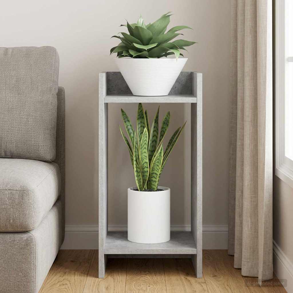 vidaXL Plant Stand Concrete Grey 30 x 30 x 60 cm Engineered Wood