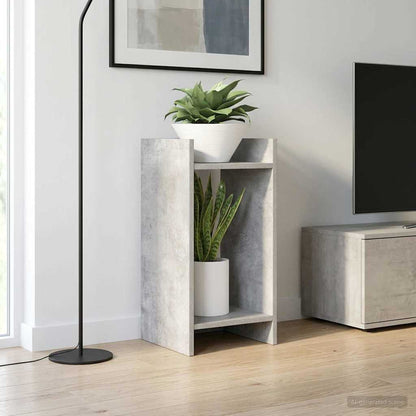 vidaXL Plant Stand 2 pcs Concrete Grey 30 x 30 x 60 cm Engineered Wood