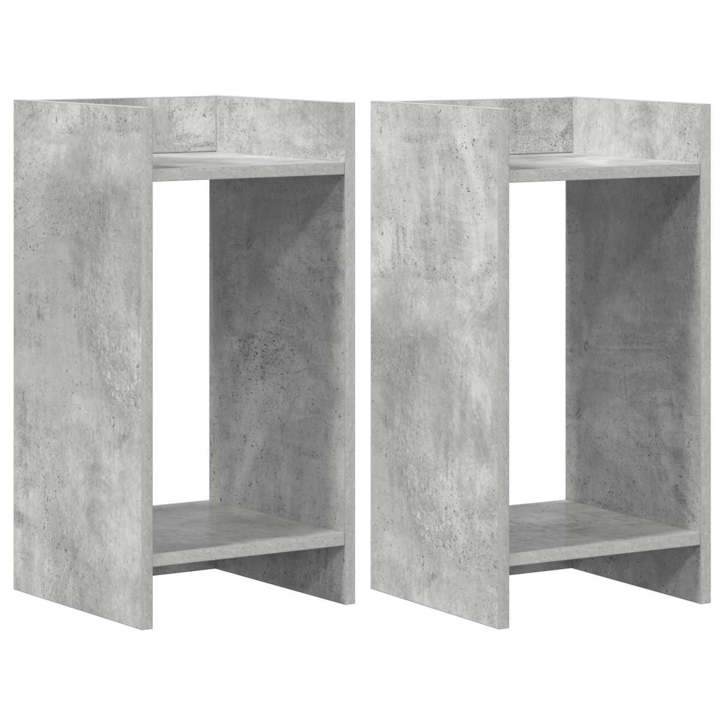 vidaXL Plant Stand 2 pcs Concrete Grey 30 x 30 x 60 cm Engineered Wood