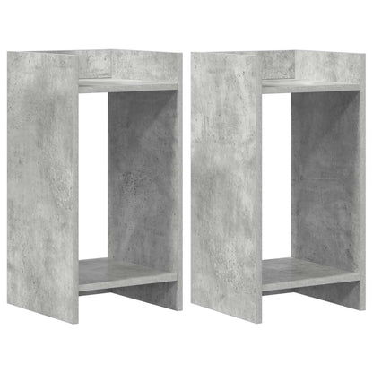 vidaXL Plant Stand 2 pcs Concrete Grey 30 x 30 x 60 cm Engineered Wood