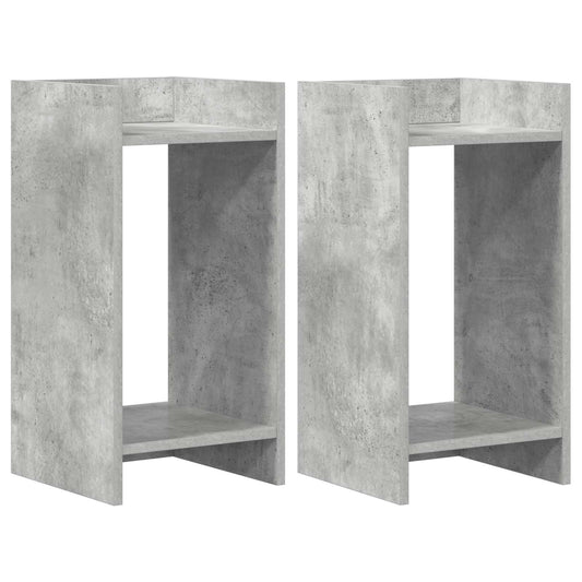 vidaXL Plant Stand 2 pcs Concrete Grey 30 x 30 x 60 cm Engineered Wood