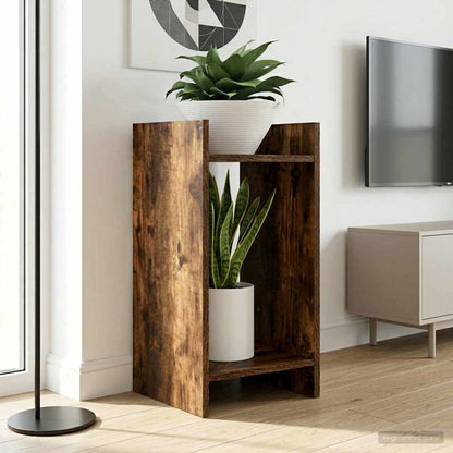 vidaXL Plant Stand 2 pcs Smoked Oak 30 x 30 x 60 cm Engineered Wood
