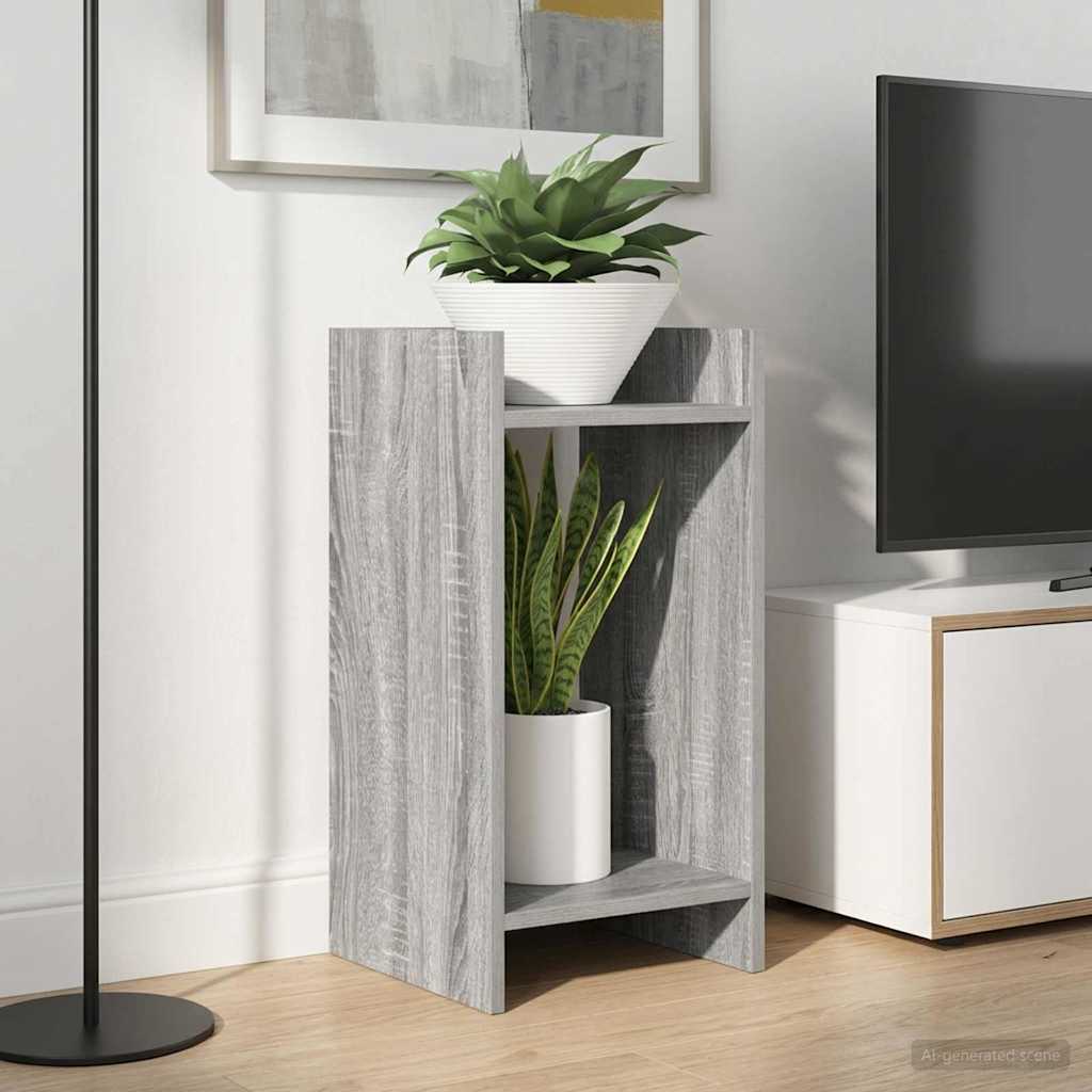 vidaXL Plant Stand 2 pcs Grey Sonoma 30 x 30 x 60 cm Engineered Wood