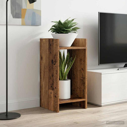 vidaXL Plant Stand with Shelf Old Wood 30 x 30 x 60 cm Engineered Wood
