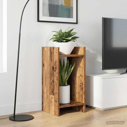 vidaXL Plant Stand 2 pcs Old Wood 30 x 30 x 60 cm Engineered Wood