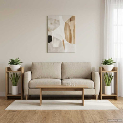 vidaXL Plant Stand 2 pcs Artisan Oak 30 x 30 x 60 cm Engineered Wood