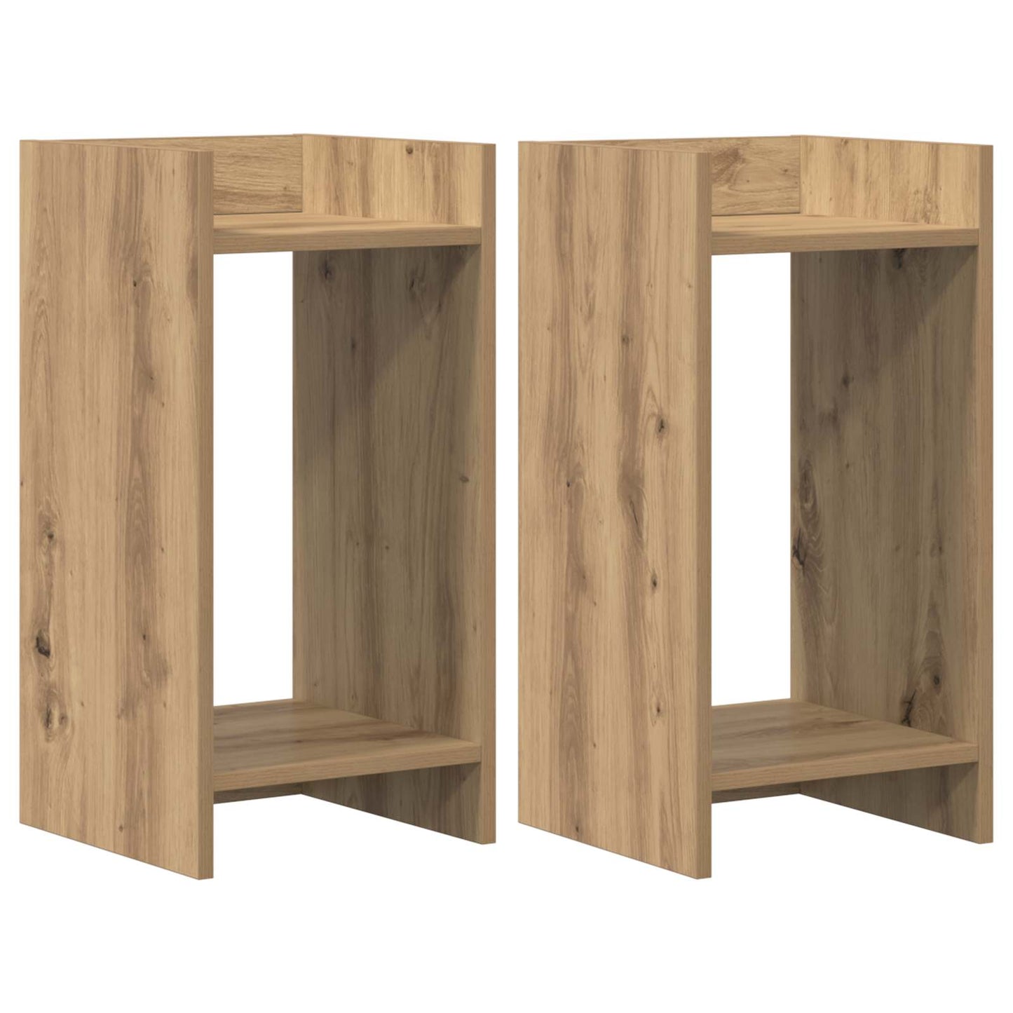 vidaXL Plant Stand 2 pcs Artisan Oak 30 x 30 x 60 cm Engineered Wood