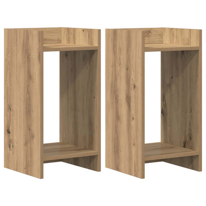 vidaXL Plant Stand 2 pcs Artisan Oak 30 x 30 x 60 cm Engineered Wood