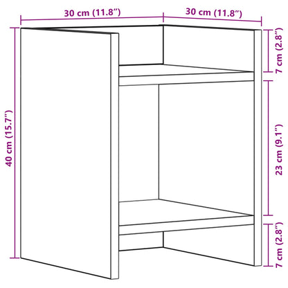 vidaXL Plant Stand White 30 x 30 x 40 cm Engineered Wood